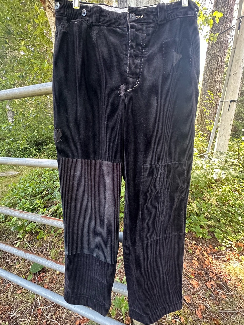 POLO Ralph Lauren Corduroy Pants Distressed Trousers Utility Streetwear 36x32